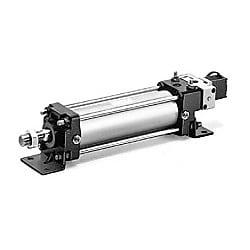バルブ付エアシリンダ ロッド回り止め形：複動 CV3Kシリーズ CDV3KF50-500-A53L-5WD