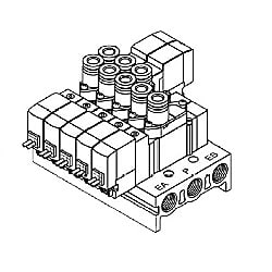 3ポートソレノイドバルブ 5ポートソレノイドバルブマニホールド混合取付可能タイプ SY513-2MZ-01