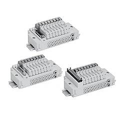 5ポートソレノイドバルブ SY3000・5000 ベース配管形DINレール取付形 プラグインタイプ