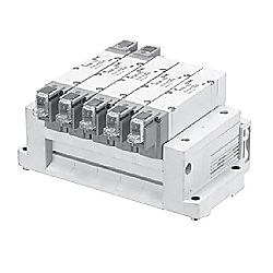 5ポートソレノイドバルブ SY9000 ベース配管形マニホールド 分割形ベース 個別配線タイプ SS5Y9-43-02D-03T