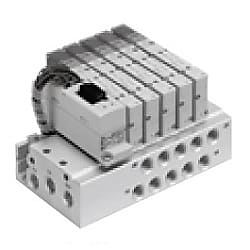 5ポートソレノイドバルブ 金属ベース EX510対応 SY3000・5000・7000 マニホールド SS5Y7-50S5-05D-KC10