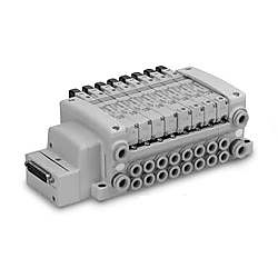 5ポートソレノイドバルブ ベース配管形 プラグインユニット VQC2000シリーズ VQC2501-5E1