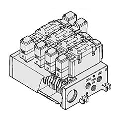 5ポートソレノイドバルブ パイロット形 VFS5000 マニホールド VV5FS5-01FD-051-06