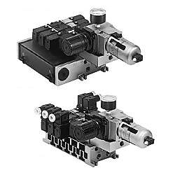 5ポートソレノイドバルブ パイロット形 VFS2000 制御ユニット付マニホールド VV5FS2-01-061-01-MP5