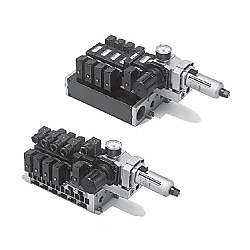 5ポートソレノイドバルブ パイロット形 VFR3000 制御ユニット付マニホールド VV5FR3-40-031-03-F
