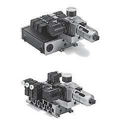 5ポートソレノイドバルブ パイロット形　VFR2000 制御ユニット付マニホールド VV5FR2-01T1-061-01-AP5