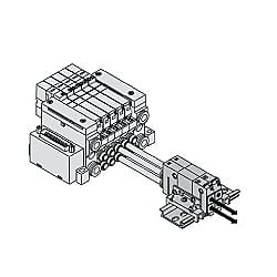 5ポートソレノイドバルブ 二次電池対応 25A-VQ1000・2000 別置形パーフェクトブロック