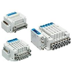 コンパクト5ポートソレノイドバルブ プラグイン JSY1000・3000・5000シリーズ JSY5400-5UD