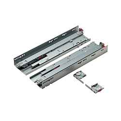 ボックス型レール RUN-BPS2 プッシュオープン&ソフトクロージング機構付 RUN-BPS2-300-WT97