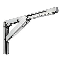 ステンレス 折りたたみ棚受 EBN-DA型 ダンパー内蔵