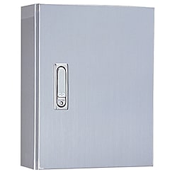 【穴加工対応】ステンレスSR形制御盤キャビネット（水切､防水・防塵パッキン付）