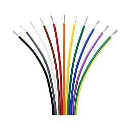 非鉛耐熱PVCワイヤ 1015TEW LF UL1015 24AWG ﾐﾄﾞﾘ-610