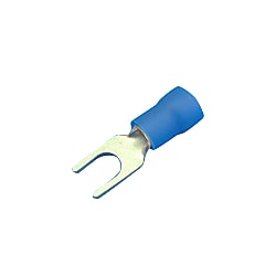銅線用絶縁被覆付圧着端子 角先開タイプ（BVF形） BVF0.5-2 ｼﾛ