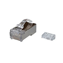 CAT5eシールド付モジュラープラグ（ラビットラッチ）
