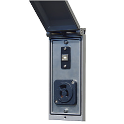 Partes exteriores armario eléctrico - Caja conector PC, IP55, resistente al agua/polvo PCW-V-LAN-CAT6