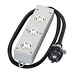 AC250V/20A×1.0m 三相タップ（接地3P）