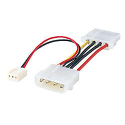 ファン用3pin・5インチ電源用変換・分配ケーブル