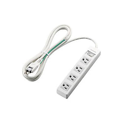 3-Pin Plug Compatible Power Strip With Batch Switch T-T3A-3425WH
