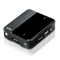 2ポート USB DisplayPort／オーディオ KVMスイッチ（4K対応）