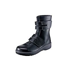 2層ウレタン耐滑軽量安全靴 7538黒