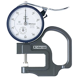 Mitutoyo 7327 Dial Thickness Gage 0-1mm Range Flat Anvil Standard Type 