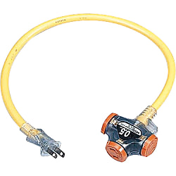 2P Extension Cord with Grounding for Outdoors (Short Power Outlet)