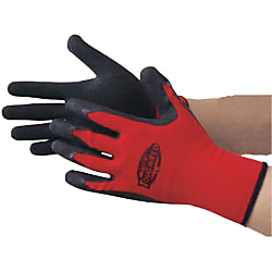 Natural Rubber Gloves Without Back, Tough Red 1470-M