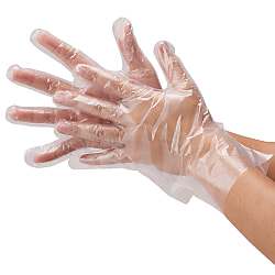 Polyethylene Gloves, One-Side Embossed (100 Pcs)