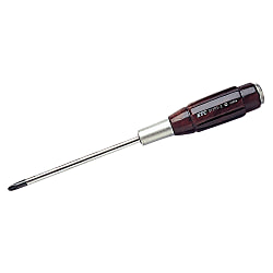Wooden handle screwdriver (through, with magnet) D12M2-6
