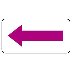 JIS Pipe Identification Direction Indicating Sticker: Square