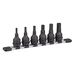 インパクト用ヘキサゴンソケットセット（ホルダー付）HAH406