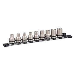 Torx Socket Set for Impact Wrenches (with Holder) HATXE409