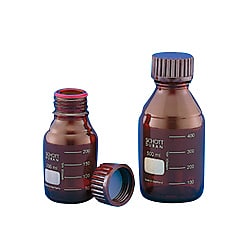 ねじ口びん（メジュームびん） 茶かっ色 赤キャップ付 25ml～2L