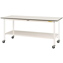 Work table 150 series movable (H826 mm with full surface shelves)
