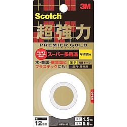 スコッチ超強力両面テープ プレミアゴールド スーパー多用途 薄手