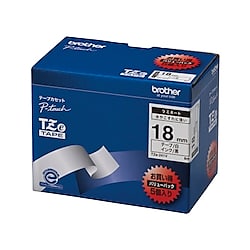 TZeテープ（ピータッチ用ラミネートテープ） 18mm（黒字/白地） 5個入