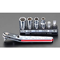 [+ - Socket]ドライバーセット(オフセット型 ラチェット式)