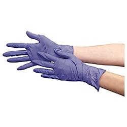 ニトリル製使い捨て極薄手袋 粉無し M バイオレット（200枚入）TGL-442-M