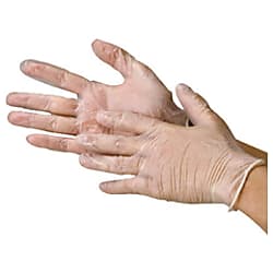 川西 ビニール使いきり手袋 100枚入 (M)