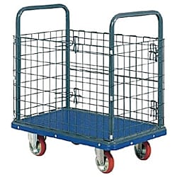 アイケー プレス製運搬車 金網付台車 810×510×205(mm)H895(mm)