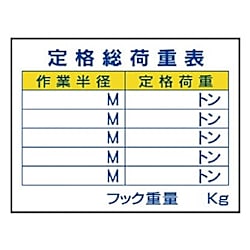 建設機械関係標識 クレーン作業標識