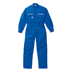 長袖つなぎ服（三重環縫い） マリンブルー