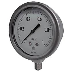 グリセリン入圧力計,使用温度範囲：-5～45℃