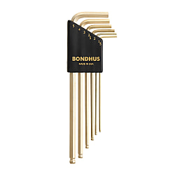 ゴールドガード加工（14K）ボールポイント・六角ロングL-レンチセット（ミリ）