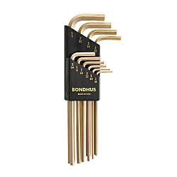 ゴールドガード加工（14K）六角ロングL-レンチセット（インチ）