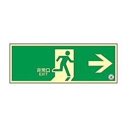 中輝度蓄光式　避難口標識　壁面ステッカータイプ　TSNシリーズ