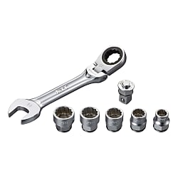 Socket Set For Ratchet Box-End Offset Type (With 9.5 sq. Square Drive Adapter) 
