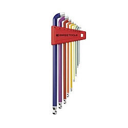 レインボーショートヘッド六角棒レンチ 2212LH-10RB