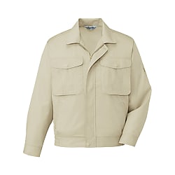 エコ製品制電長袖ブルゾン（春夏用/白・青・緑・灰/帯電防止）