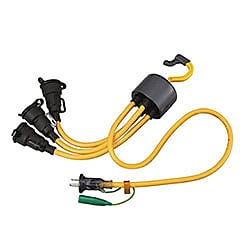AC125V／15A／1.2m 延長コード（3口）